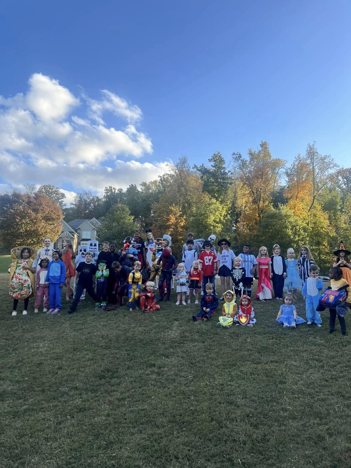 Hampshires kids at Halloween