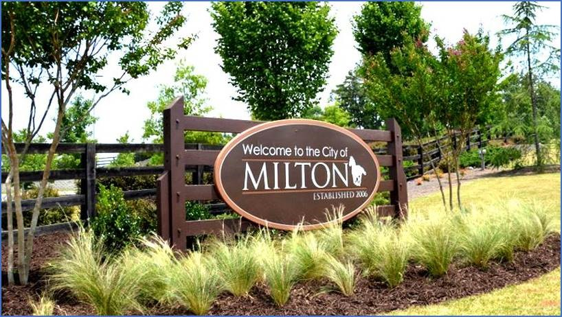 Welcome to the City of Milton sign